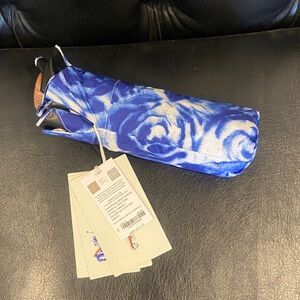 Burberry Blue and Silver Compact Foldable Umbrella
